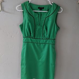 Banana Republic green dress with navy piping